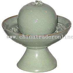 Feng Shui Ceramic Fountain - Green from China